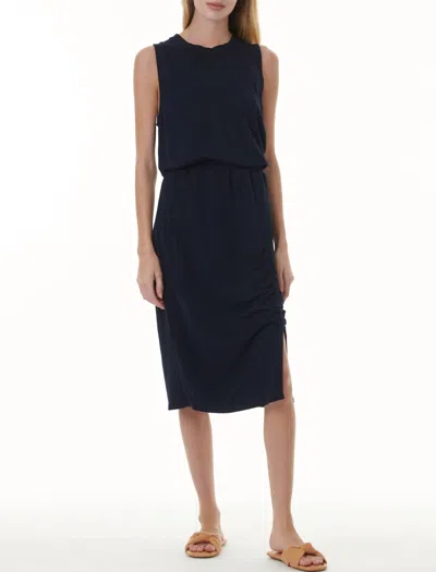 Splendid Terra Linen Jersey Dress In Navy In Blue