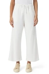 Splendid Hayden Terry Cloth Crop Wide Leg Pants In White