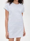Splendid Terry Striped Mini Dress In White/seaport In Multi