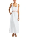 Splendid Womens Pocket Viscose Maxi Dress In White
