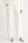 Splendid Textured Knit Pants In White