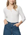 Splendid Erica Crewneck Button Front Cardigan In White