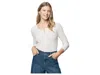 Splendid Erica Crewneck Button Front Cardigan In White