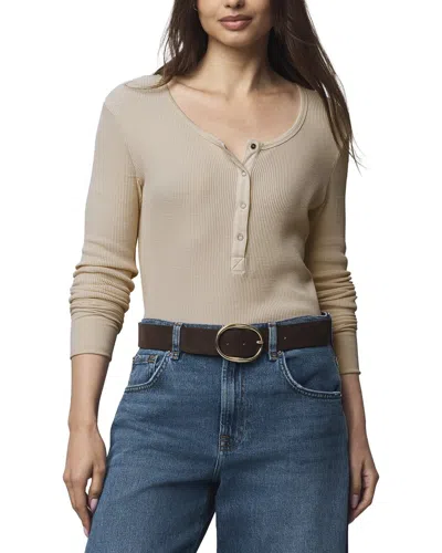 Splendid Thermal Forever Henley Shirt In Neutral