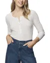 Splendid Erica Crewneck Button Front Cardigan In White