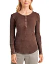 Splendid Classic Thermal Henley In Spice