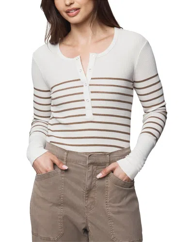 Splendid Thermal Forever Stripe Henley In Neutral