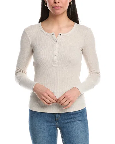 Splendid Thermal Henley Top In Brown