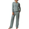 Splendid Thermal Knit Pajamas In Stormy Sea