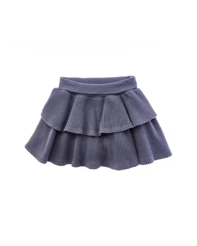 Splendid Kids' Thermal Ruffle Skirt In Gray