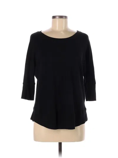 Pre-owned Splendid Thermal Top Black Boatneck Tops