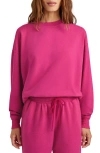 Splendid Tia Supersoft Sweatshirt In Hot Pink