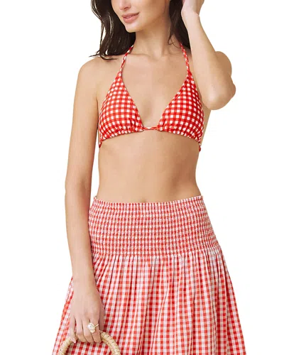 Splendid Tiana Triangle Bikini Top In Pink