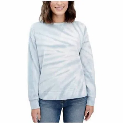 Splendid Tie Dye Long Sleeve Sweatshirt In Peri/stone In Blue
