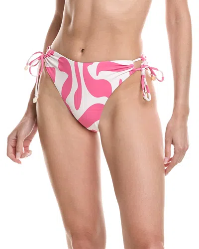 Splendid Tie Side Tunnel High Leg Bottom In Pink