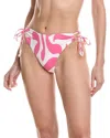 Splendid Tie Side Tunnel High Leg Bottom In Pink