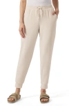 Splendid Tie Waist Waffle Stitch Scuba Joggers In Moonstone