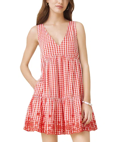 Splendid Tiered Mini Dress In Red