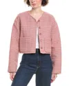 Splendid Tiffany Plaid Wool-blend Jacket In Pink