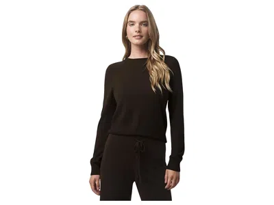 Splendid Tori Cashmere Crew Sweater Women's Sweater Soft Chocolate: Xl (women's 14-16) In Black