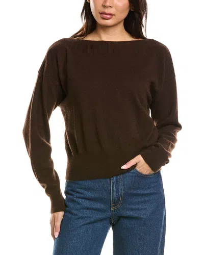 Splendid Tori Cashmere Crop Sweater In Brown