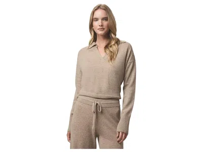 Splendid Tori Cashmere Polo Sweater In Neutral
