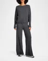 Splendid Veronica Cable Stitch Pants In Heather Shadow