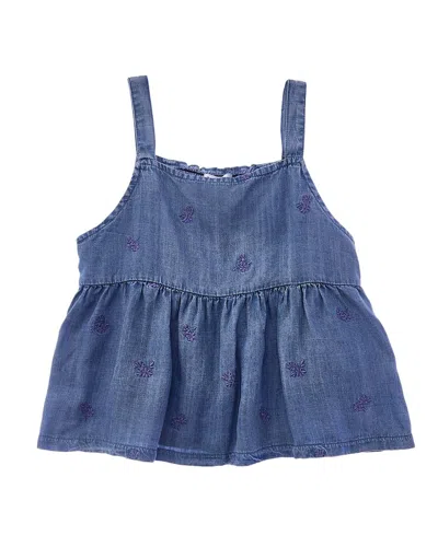 Splendid Kids' Tossed Flower Tank In Blue