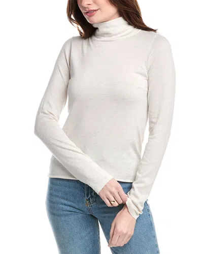 Splendid Turtleneck Cashmere-blend Top In White