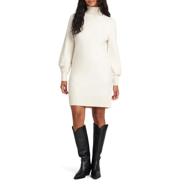 Splendid Turtleneck Long Sleeve Sweater Dress In Snow | ModeSens