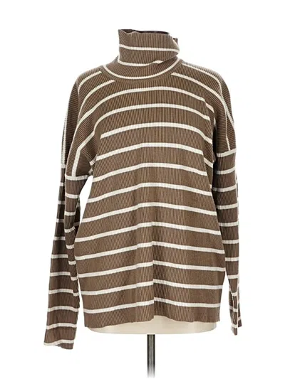 Pre-owned Splendid Turtleneck Sweater In Brown