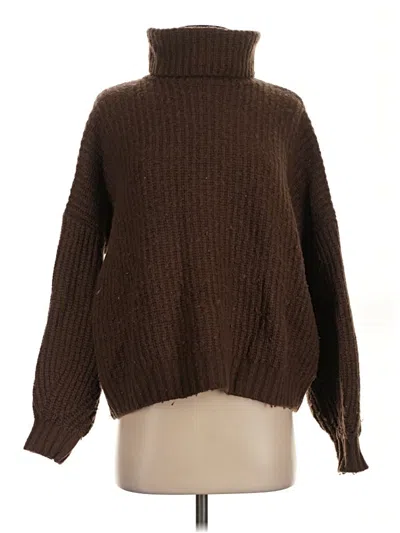 Pre-owned Splendid Turtleneck Sweater In Brown