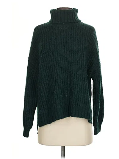 Pre-owned Splendid Turtleneck Sweater In Green