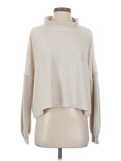 Pre-owned Splendid Turtleneck Sweater In Tan