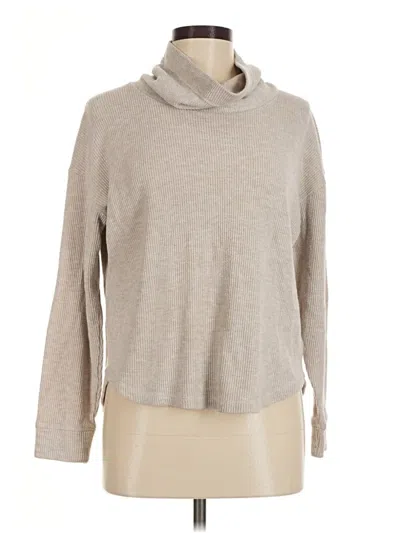 Pre-owned Splendid Turtleneck Sweater In Tan