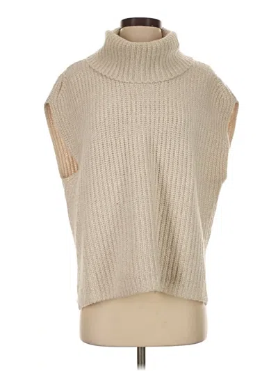 Pre-owned Splendid Turtleneck Sweater In Tan