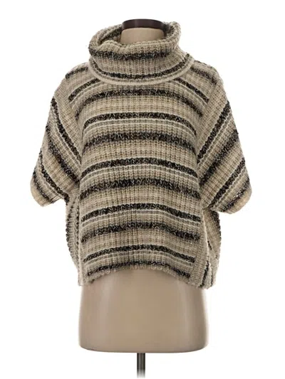 Pre-owned Splendid Turtleneck Sweater In Tan