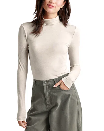 Splendid Turtleneck Tee In Pale Oak Heather