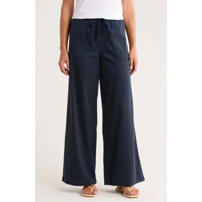 Splendid Twill Wide Leg Pants In Blue