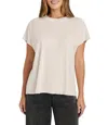 Splendid Tyra Knit Jersey Short Sleeve Tee In Moonstone