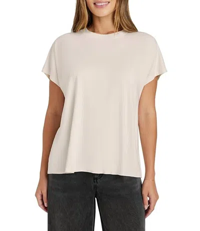 Splendid Tyra Knit Jersey Short Sleeve Tee In Moonstone