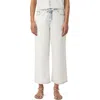 Splendid Ultra Bleached High Waist Drawstring Ankle Jeans In White