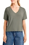 Splendid V-neck Jersey T-shirt In Soft Vob