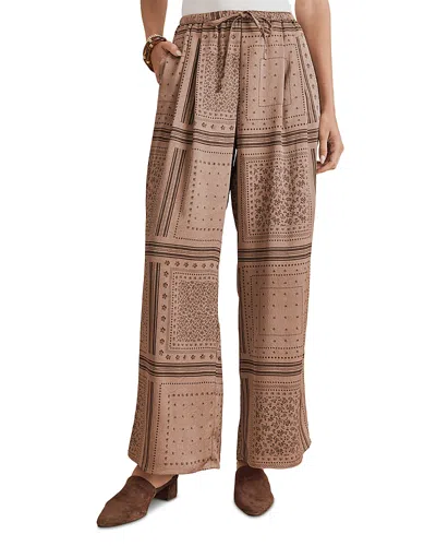 Splendid Valerie Pleated Printed Pants In Multi