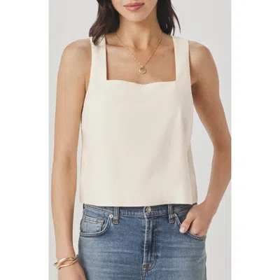 Splendid Valerie Square Neck Crop Tank In White