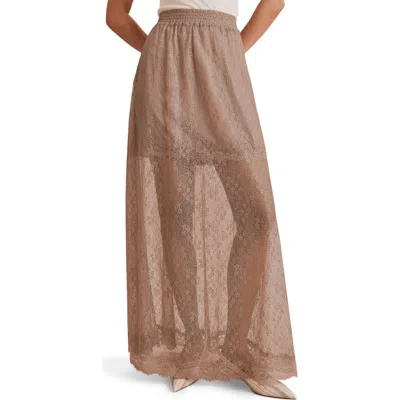 Splendid Valley Lace Maxi Skirt In Brown