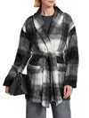 Splendid Vanessa Plaid Jacket In Black/white In Multi