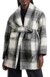 Splendid Vanessa Plaid Wool-blend Jacket In Black/ White Multi