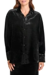 Splendid Lia Velvet Shirt In Black