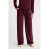 Splendid Velvet Trim Pants In Purple